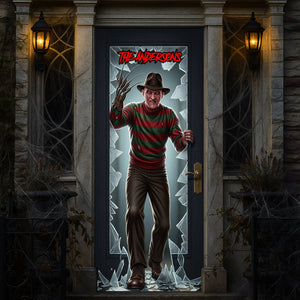 Dark Horror Villains Door Cover - Personalized Gift For Horror Fans 01PGLU210825