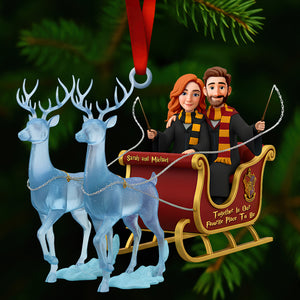 Reindeer Ride Together Couple Ornament Personalized Christmas Gifts 07OHDT291025