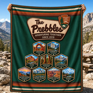 Custom National Park Blanket – Personalized Gift For Outdoor Families & Couples 02NADT081026