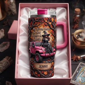 Witch Off-road Journey Colorful 40oz Tumbler With Handle - Personalized Gifts For Off-road Lovers 04hulu200826