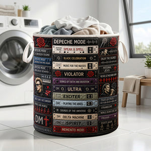 Depeche Mode Electronic Music Quilted Laundry Basket - Personalized Gift For Rock Lovers 02huta100726
