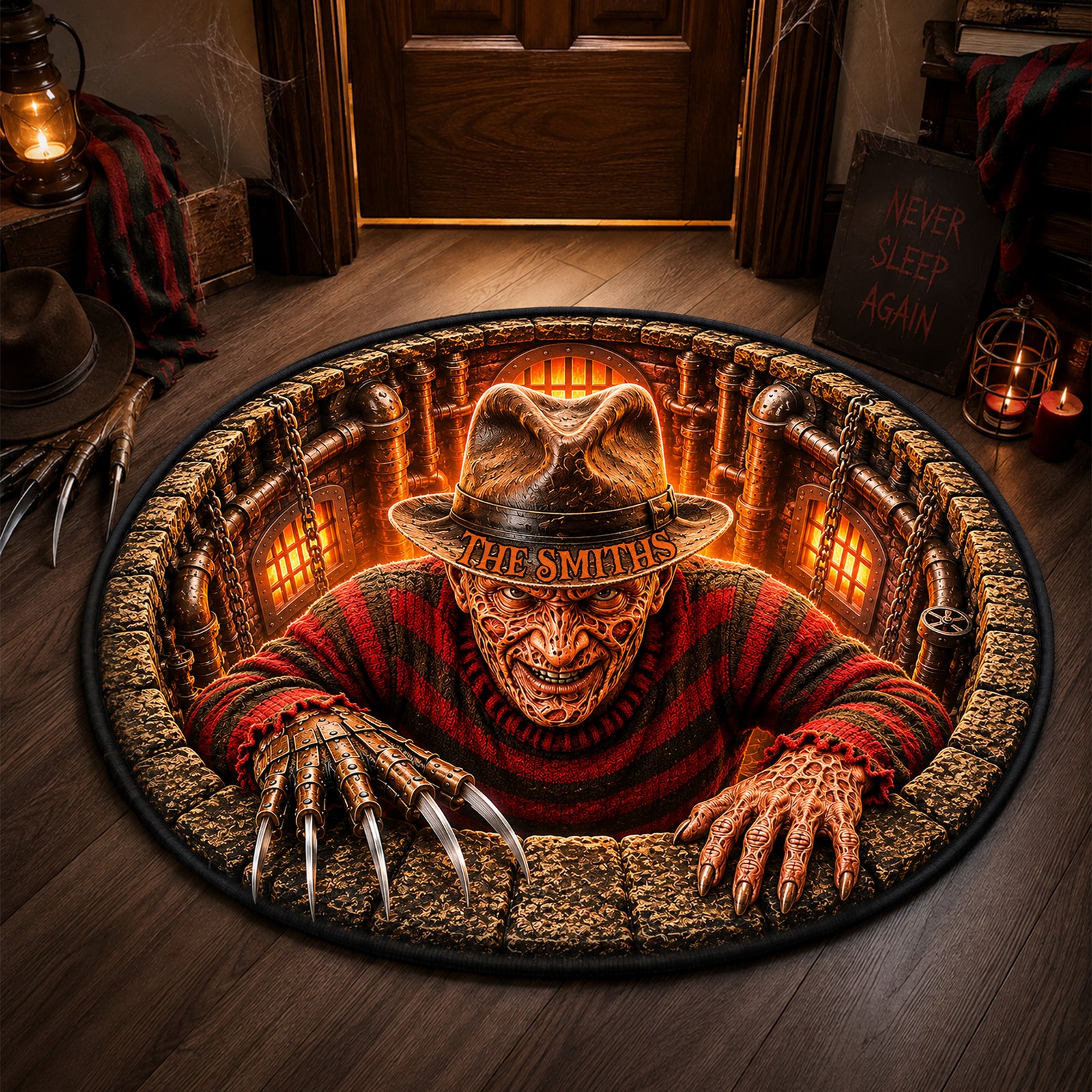Nightmare Fuel: Iconic Halloween Slashers Doormat - Personalized Gifts 06tylu210826