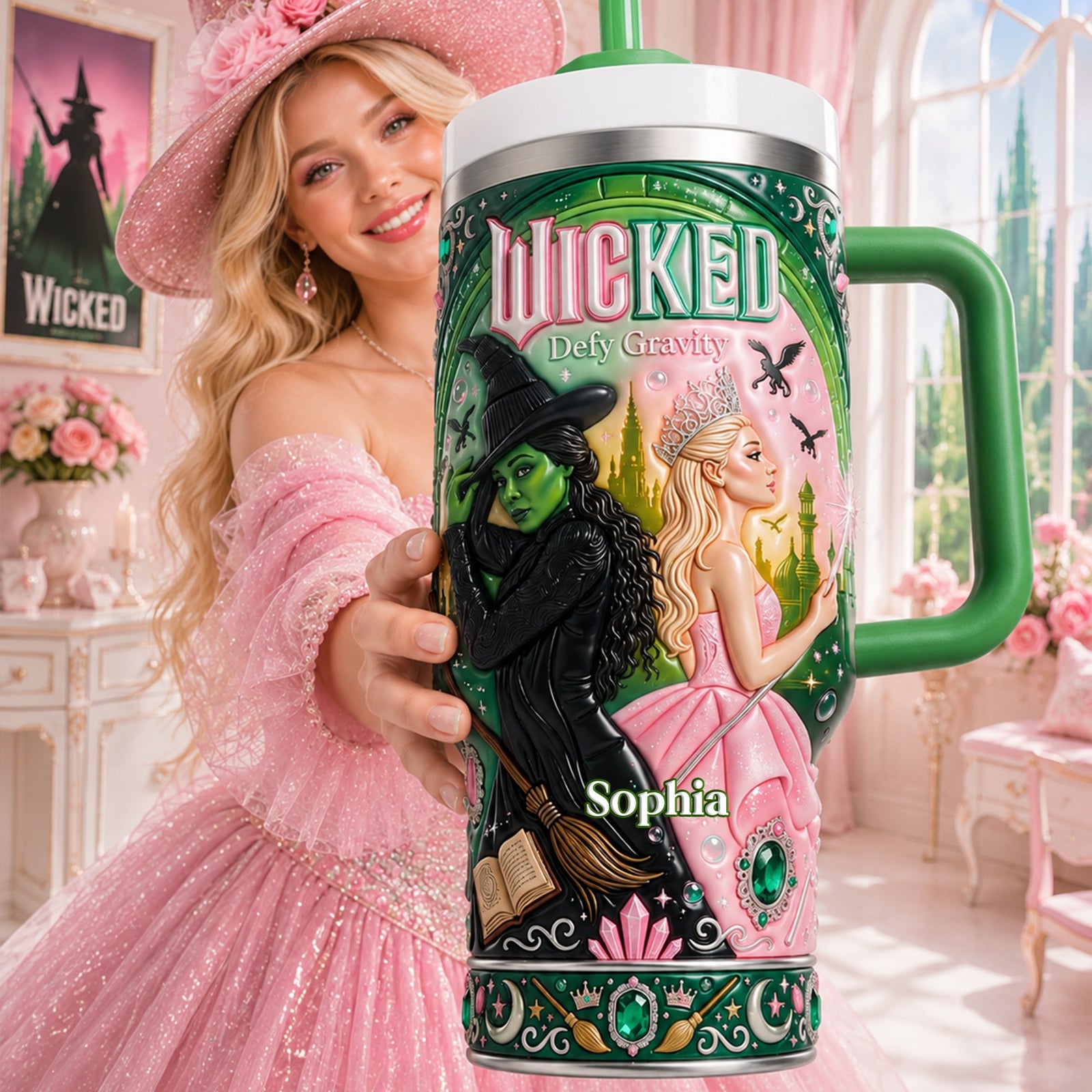 Magical Tumbler With Handle - Personalized Gifts For Friends 09NALU290726