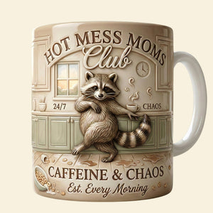 Hot Mess Raccoon Mom, Personalized Gifts For Mom 01QHDT280226