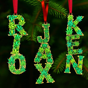 Green Leaf Acrylic Ornament - Personalized Gift For Stoners 06TOLU281025