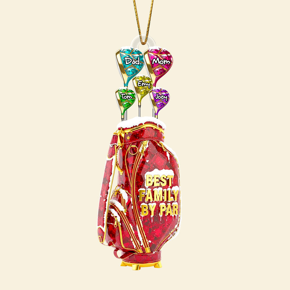 Golf Family Hand Christmas Ornament Personalized Gifts For Family 04OHDT200825 - Ornament - GoDuckee