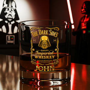 Dark Side Whiskey Glass - Personalized Gifts For Galaxy Lovers 01hyta190825