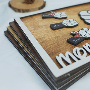 Mommy Mouse - Personalized Gifts For Mom Layered Wood Sign Stand 03QHHN250522-Homacus