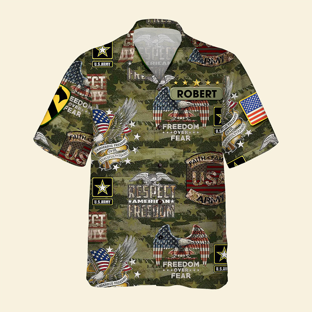Proud Military Hawaiian Shirt - Personalized Military Logo Gifts For Veteran 04HUQN170625