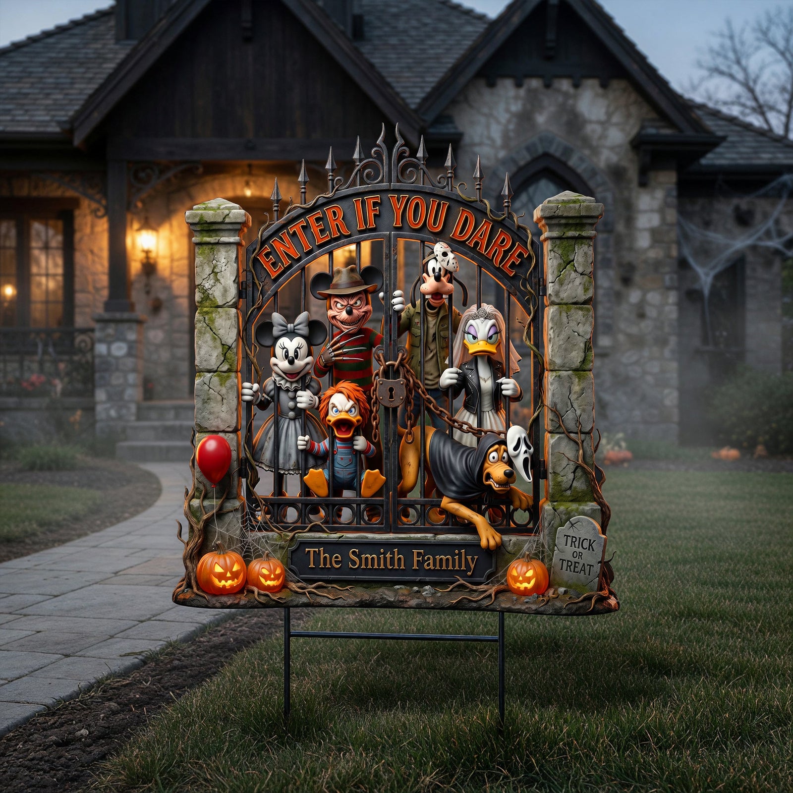 Trick Or Treat Custom Shape Yard Sign - Personalized Gifts For Halloween 03toqn080826