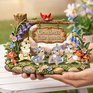 Grandma's Bunnies Acrylic Plaque - Personalized Gifts For Grandma Plaque 07TYLU170326