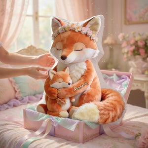 Fox Mom Pillow - Personalized Gifts For Mom 03PGLU170326