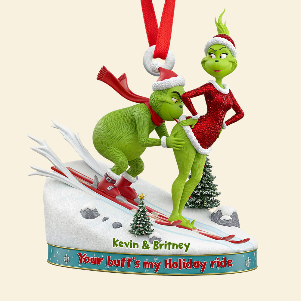 Skiing Couple Christmas Ornament Personalized Gifts For Couple 03OHDT190925-Homacus