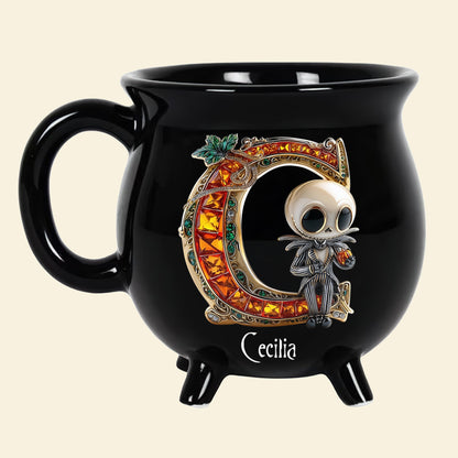 Spooky Alphabet Ceramic Cauldron Mug - Personalized Gifts For Halloween Cauldron Mug 02TGDT050925