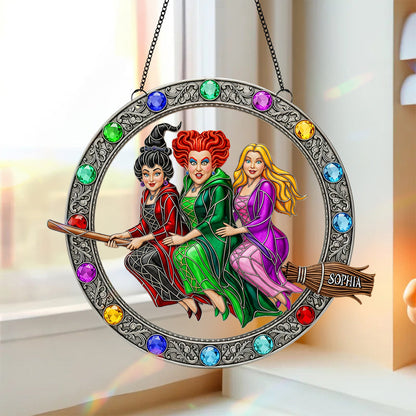Enchanted Witches Trio Suncatcher - Personalized Gifts For Witch Lovers 04ohtn190825