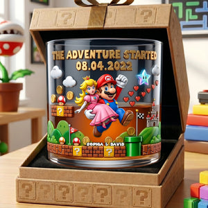 Couple Adventure Round Glass - Personalized Gifts For Couple 03tylu080626