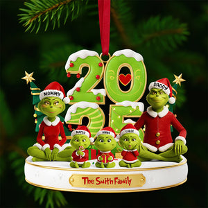 Happily Family Christmas Ornament Personalized Gifts For Family 09OHDT041125