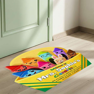 Colorful Crayon Box Doormat - Personalized Gifts For Teacher 06HULU220725