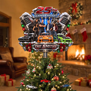 Celebrate A Quarter Century Of Speed Tree Topper - Personalized Christmas Gifts For Speed Lovers 05hatn110926