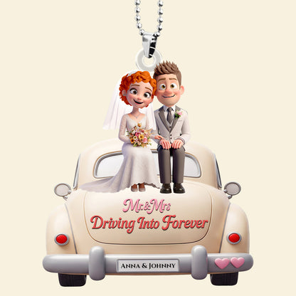 Bride & Groom Car Ornament Personalized Gifts For Couple 04PGDT140725PA