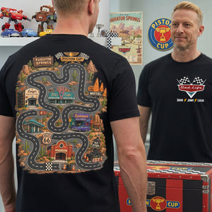 Retro Race Road Map 3D Shirt - Personalized Gifts For Dads 03natn210526