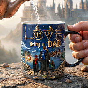 Fantasy School Dad And Kids Heat Changing Coffee Mug - Personalized Gifts For Father's Day Color Changing Mug 02HUTN210526TM