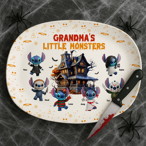Horror Monsters Personalized Halloween Gifts For Mom/Grandma Plate 02pgtn110825