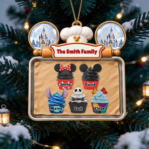 Sweet Family Christmas Cupcakes Ornament - Personalized Gifts For Family 03OHDT080926