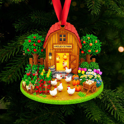Farmhouse Christmas Ornament Personalized Gifts For Farmers 04NADT110825