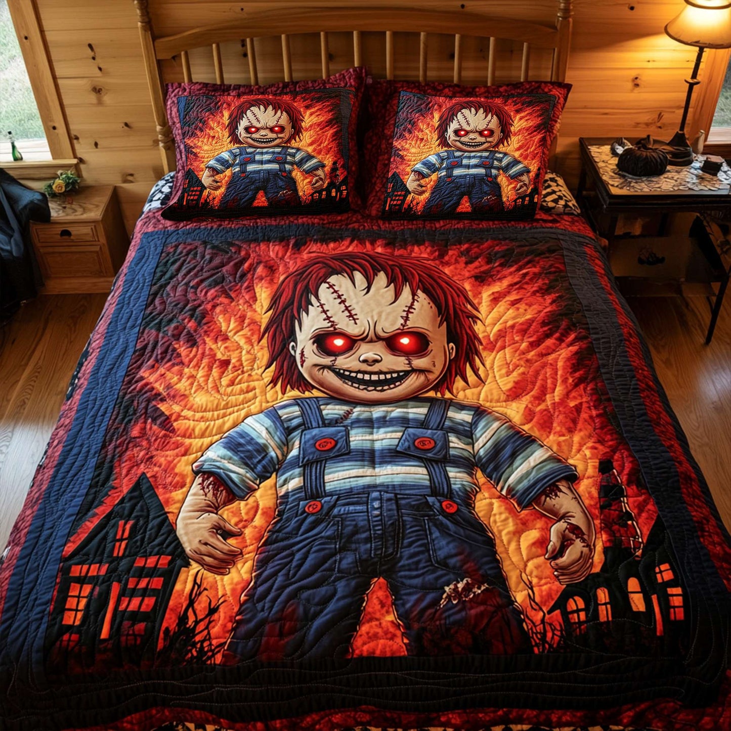Spooky Murder Doll Quilt Bedding Set Special Line - Halloween Gifts For Horror Movie Fans 05TGLU210825