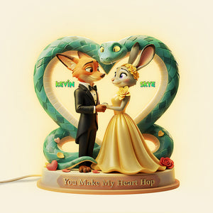 Romantic Woodland Couple Light Box - Personalized Gift For Couples 02PGTA011225