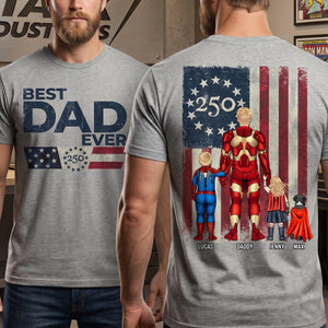 Powerful Dad And Kids Shirt - Personalized Gifts For Father's Day Shirt 01NATN300426PA