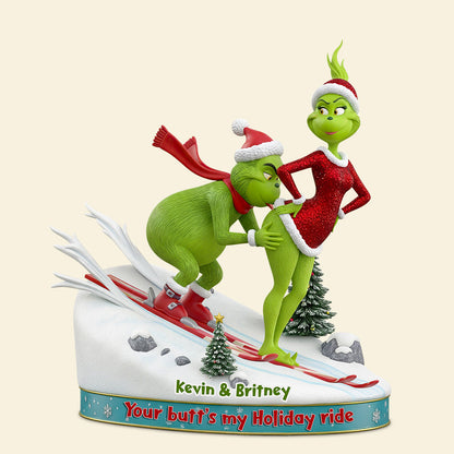 Skiing Couple Christmas Acrylic Plaque Personalized Gifts For Couple 01OHDT180925