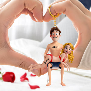 Naughty Couple Keychain- Personalized Gifts For Couples 07ohqn160126