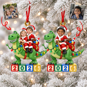 Custom Photo Dinosaur Kid Ornament - Personalized Gifts For Christmas Ornament 02TYDH140926