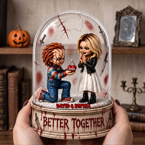 Horror Couple Better Together Acrylic Plaque - Personalized Halloween Gifts For Couples 01ohtn120826