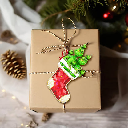Green Monster Family Tree Ornament - Personalized Gifts For Family 01OHLU260925