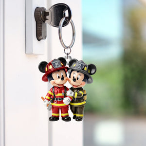 Firefighter Couple Keychain - Personalized Gifts For Couple 01toqn190126