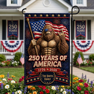 Cool Bigfoot - Celebrated America 250th Anniversary Garden Flag - Personalized Gifts For Patriots 03totn280526