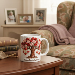 Family Heart Coffee Mug - Personalized Gifts For Grandma 04OHDT311225