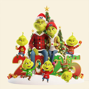 Naughty Green Monsters Acrylic Light Box Personalized Christmas Gifts For Family 04nadt051125