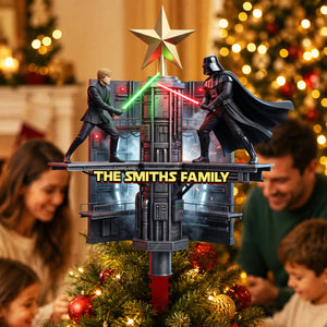 A New Christmas Adventure Acrylic Tree Topper - Personalized Gifts 02NADT110826