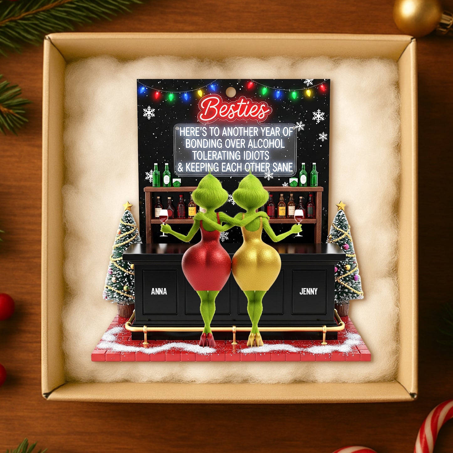 Personalized Gifts For Best Friends Christmas Ornament 04natn180925