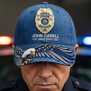 Custom Badge Police Classic Cap, Personalized Gifts For Police Officer 02qhqn270526