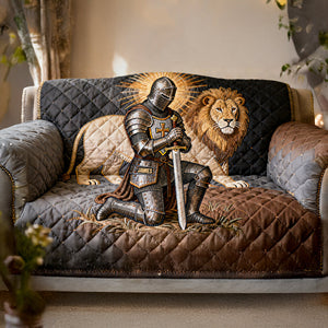 Knight In Prayer Sofa Cover - Personalized Gift For Christian 02NATN290126