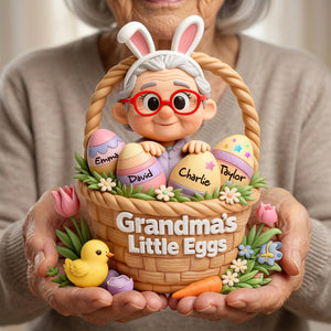 Grandma’s Little Eggs Easter Plaque - Personalized Gift For Grandma 06HULU100226