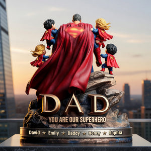 Power Dad And Kids Acrylic Plaque - Personalized Father's Day Gifts 03OHQN160526