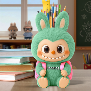Cute Bunny Wooden Pen Holder Personalized Gifts For Kids 01NALU240725