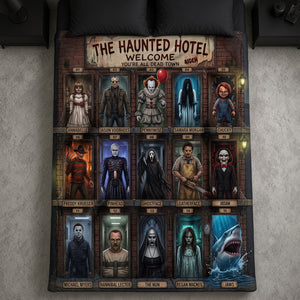 Haunted Holiday Crew Blanket - Personalized Gift For Horror Lovers 02HUTA011026