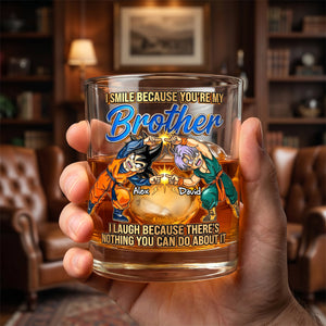 Brothers Forever Round Glass - Personalized Gifts For Brothers 05NADH100626